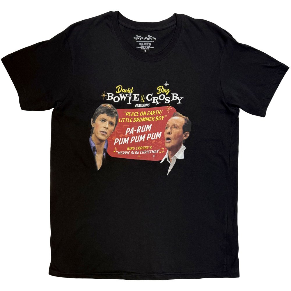 Bing & Bowie - Little Drummer Boy Heren Tshirt - Zwart